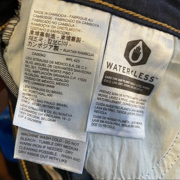 Levi’s Dark Wash 721 High Rise Skinny Jeans Womens 28 Blue Denim Zip Fly Fall - Picture 7 of 8